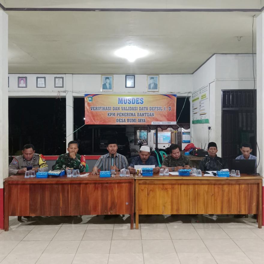 Musdes : Verifikasi & Validasi Data Defsil 1-3 KPM Penerima Bantuan